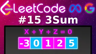 Animated LeetCode 15 3Sum Blind 75 Two Pointer Technique