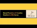 Stored Procedure Function Creation in SQL Server
