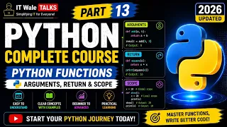 Python Functions Explained Arguments Return Scope Part 13 Hindi 2026