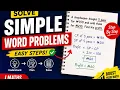 How to Solve Simple Word Problems in Math Easy Step-by-Step Tutorial 5 Minutes