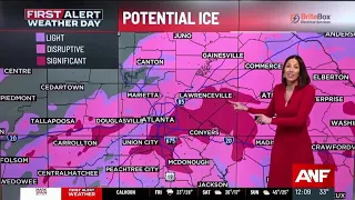 12PM UPDATE First Alert Meteorologist Ella Dorsey is tracking ice potential