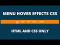 Awesome Menu Hover Effects CSS - Menu Hover Animation
