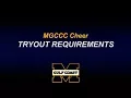 MGCCC Cheer Tryout Requirements