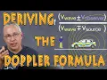 How to derive the doppler effect formula for sound