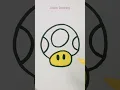 How to draw a Mario mushroom step by step