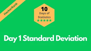 HackerRank Day 1 Standard Deviation problem solution in Python Programming 10 Days Of Statistics