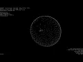 2D gravity simulation with 1800 particles