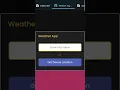 Weather app using HTML CSS Javascript on Mobile phone
