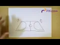 How to Draw a Basketball Court step by step