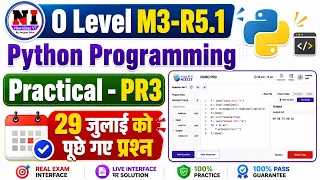 29 july Python Practical Paper Solution o level python practical paper solution Practical PR3