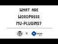 Understanding WordPress MU-Plugins in 5 Minutes Quick Guide with Examples WordPress Tutorials
