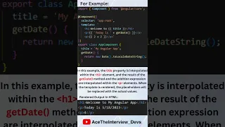 What is interpolation in Angular Angular Interview Q A