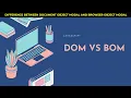 Difference between DOM and BOM Document Object Modal and Browser Object Modal JavaScript