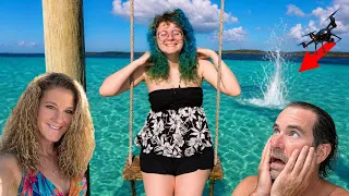 Crystal Waters, Sunset Squall, Ocean Swings & Drone DOWN | Sailing Bahamas Ep. 27