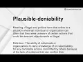 Plausible-deniability Meaning