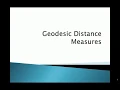 Geodesic Distance Measures