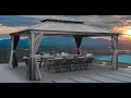 Purple Leaf 12 x 16 Grey Outdoor hardtop gazebo