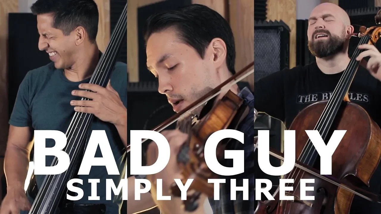 Bad Guy - Billie Eilish (violin/cello/bass cover) - Simply Three | STUDIO SESSIONS Bad Guy - Billie Eilish (violin/cello/bass cover) - Simply Three | STUDIO SESSIONS