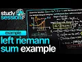 Left Riemann Sum With Equal SubIntervals Example Numerical Methods