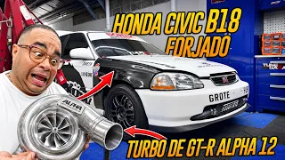 ¿Un turbo de Nissan GT-R en un Honda Civic B18? ¡Lo hicimos REALIDAD!