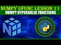 NumPy UFUNC LESSON 11 NUMPY HYPERBOLIC FUNCTIONS
