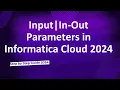 38 Input In-Out Parameter use in Informatica Cloud 2024