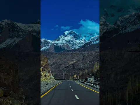 Scenic Drive through Baltistan Highway in the Mountains of Gilgit Baltistan