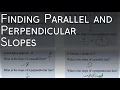 How to Find Parallel and Perpendicular Slopes BHNmath