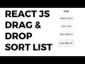 React Drag and Drop List Sort Tutorial