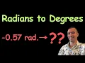 How to Convert Radians to Degrees