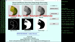 Citrus Leaf Disease Detection Using Image Processing With Source Code Python OpenCV Project