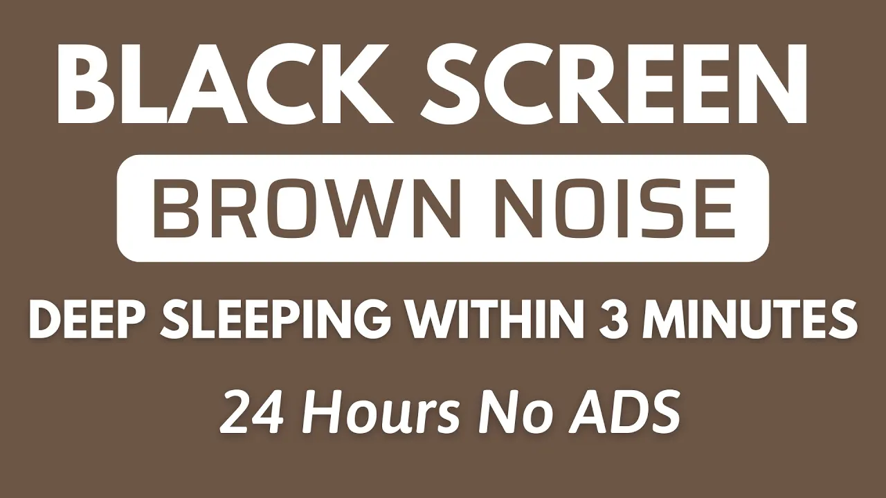 Celestial Brown Noise to Deep Sleep Within 3 Minutes - Black Screen for Relaxation