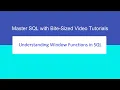 How to use Window Functions in SQL Short s Master SQL with Bite-Sized Tutorials