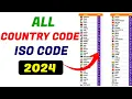All Country Code Number List Country Name Calling Code ISO Code List