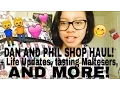 DAN AND PHIL SHOP HAUL Life Updates Tasting Maltesers and More
