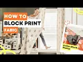 How To DIY Block Print Curtains - Using Drop Cloths