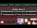 CS202 quiz 2 2022 CS202 - Fundamentals of Front End Development Quiz 2