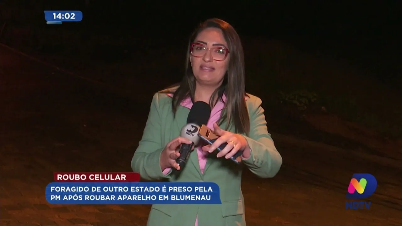 Roubo de celular: foragido de outro Estado é preso pela PM após roubar aparelho em Blumenau