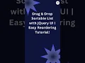 Drag Drop Sortable List with jQuery UI - Easy Interactive