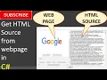Get HTML Source from webpage in c