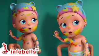 ছোট্ট শিশু, ওখানে দাঁড়াও। Baby Grounded Song | Bengali Rhymes & Cartoons | Infobells #grounded