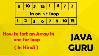 How to Sort an Array using one for loop