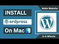 Install Wordpress on Mac using MAMP Make website using Wordpress in a minute