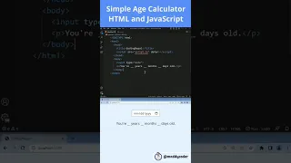 Age Calculator in html js How to create Age Calculator in html css and js