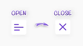 Animated Hamburger Menu Button with CSS JavaScript