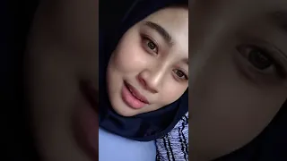 the beautiful lips of a beautiful girl wearing an asian hijab style indonesian hijab are indeed 
