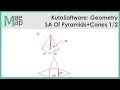 KutaSoftware Geometry - Surface Area Of Pyramids And Cones Part 1