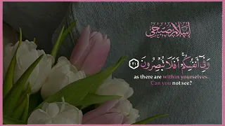 وفي الأرض آيات للموقنين   آيات قرآنية قصيرة من سورة الذاريات   إسلام صبحي دندنها