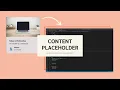 Content Placeholder by using HTML CSS JavaScript