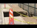 Los Lunas sinkhole closes down Main Street bridge